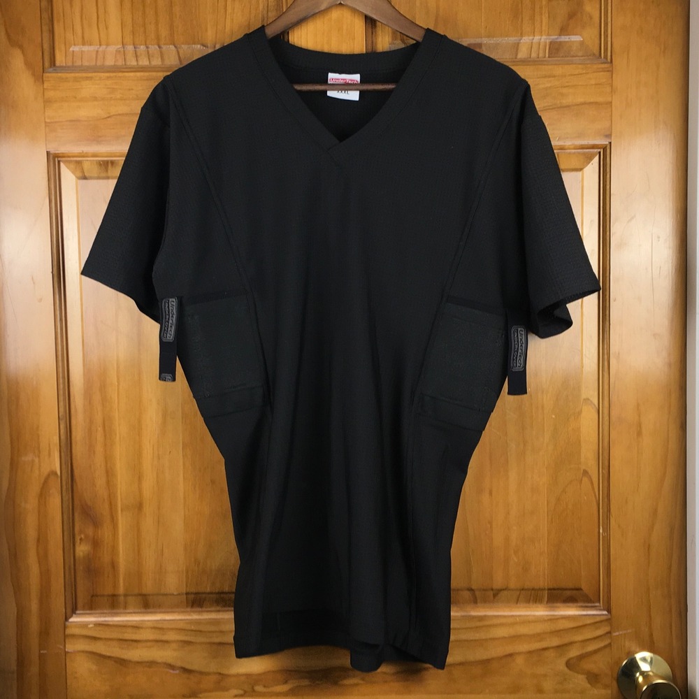 UnderTech UnderCover Mens 3XL Black V-Neck Conceal Carry Holster Shirt Tactical